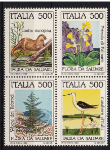 ITALIA 1985   fauna 4 Val. Nuovo 1729-32 Unificato